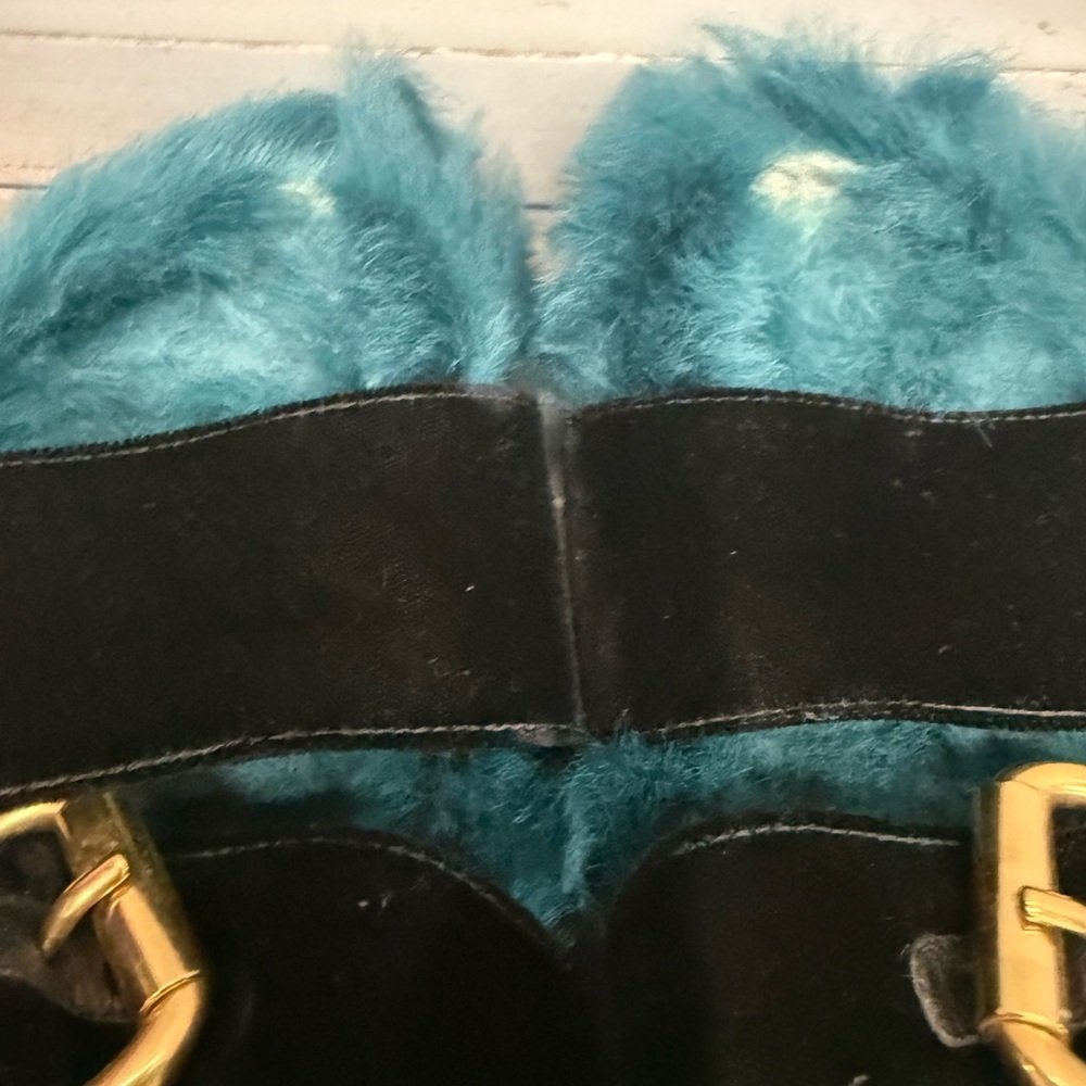 Prada 2017 Fur and Velvet Slide Sandals - Picture 7 of 9